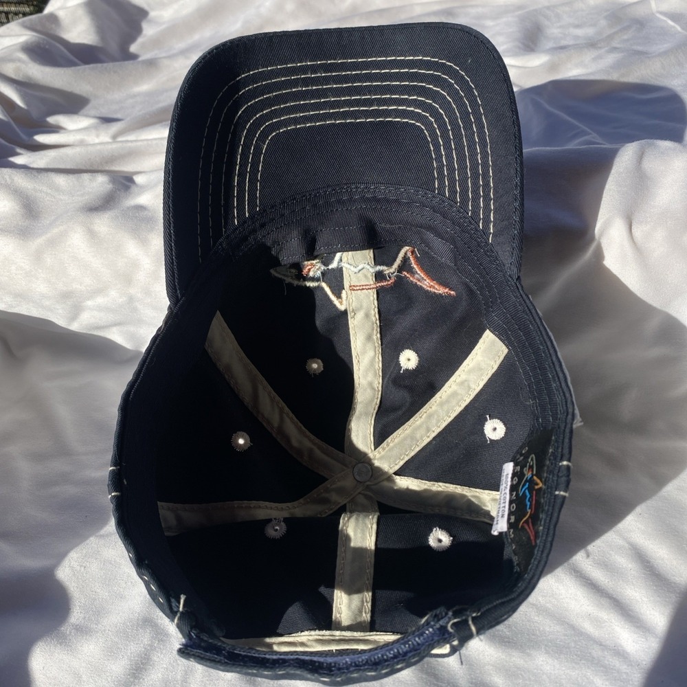 Greg Norman Fishing Cap Black Distressed Baseball Cap Outdoor Shark Hat - Picture 7 of 7